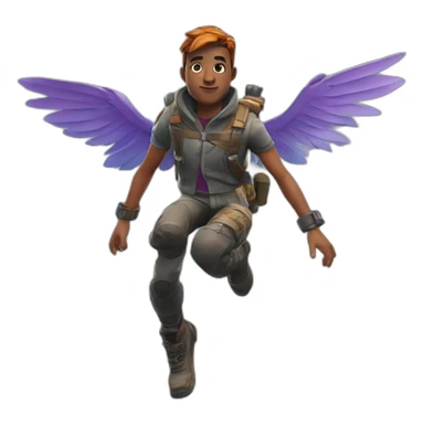 flying fortnite skin sticker