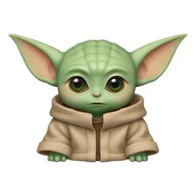 Head of baby Yoda sticker
