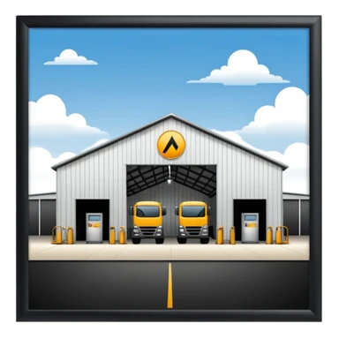 hangar, many fuel warehouse sticker