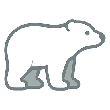 Polar bear sticker
