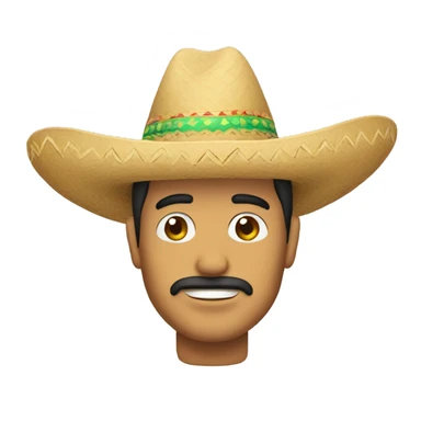 Mexican sombrero man sticker