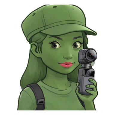 Girl with dji osmo pocket 3 sticker