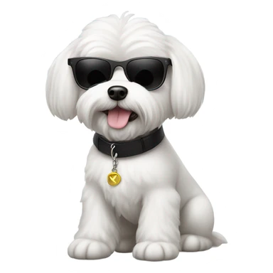 I need a bichon maltese boy with a sunglasses  sticker