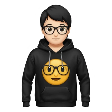 Hoodie with nerd-ish logo sticker