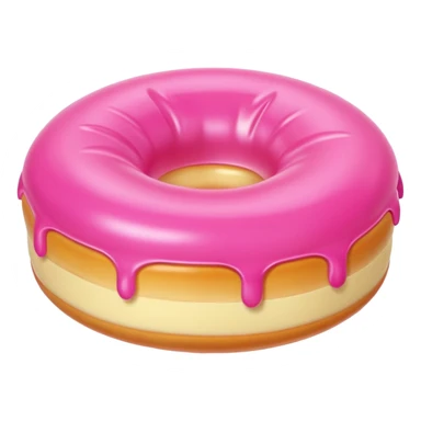 pink inflatable kawaii flan sticker