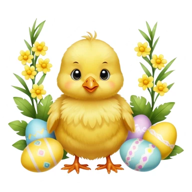 Baby Chick Easter sticker