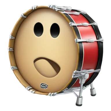 Marching band bass drum sticker