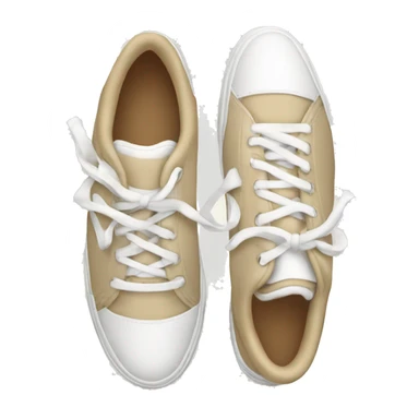 white and beige tennis shoes sticker