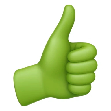 Thumbs up emoji with green color sticker