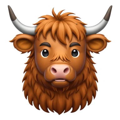  line art highland cow sticker