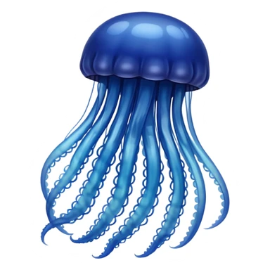 Ombre navy blue jellyfish sticker
