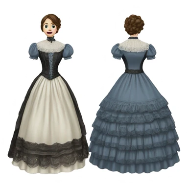 Victorian dress sticker