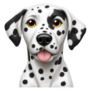 Dalmatian with half face black sticker
