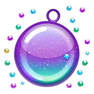 Glitter Purple and Cian bye sticker