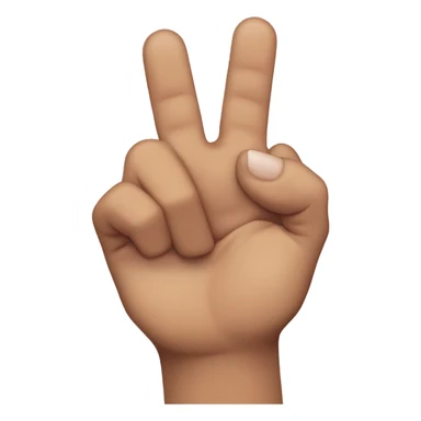 a hand with the thumb between the index finger and the middle finger sticker