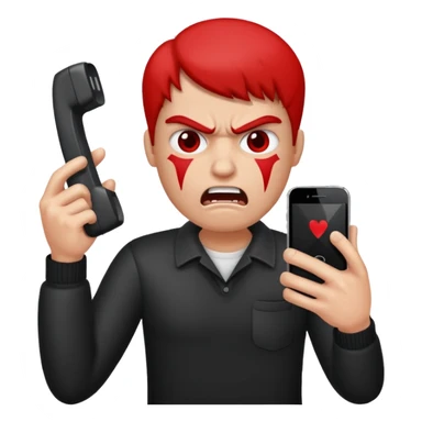angry hung up phone sticker