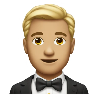 dapper light skinned gentleman portrait sticker