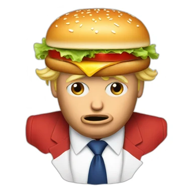 Donald-Trump-eating-a-hamburger sticker