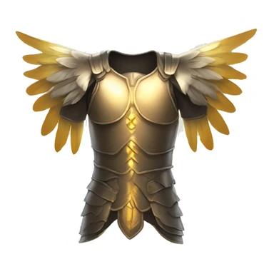 torso armor with wings of light sticker
