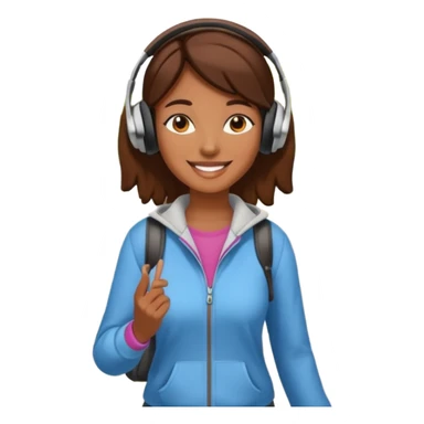 women walking with music sticker