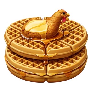 Chicken & waffles sticker