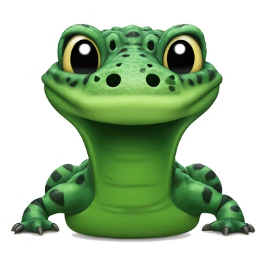 Green Gila Monster Face Big Chin sticker