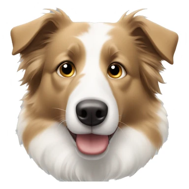 Blonde and white border collie with blue/grey eyes and brown nose  sticker