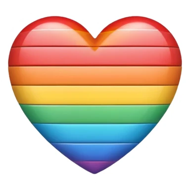heart with rainbow stripes sticker