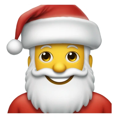 Smiley face with Santa hat sticker