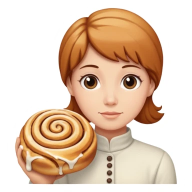 Me with a cinnamon roll  sticker