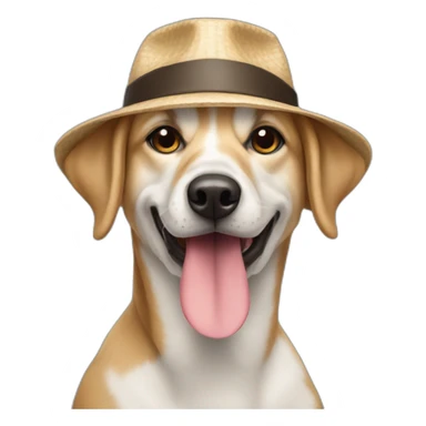 chien avec chapeau sticker