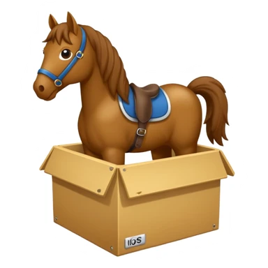 Cavallo baio affacciato a un box sticker