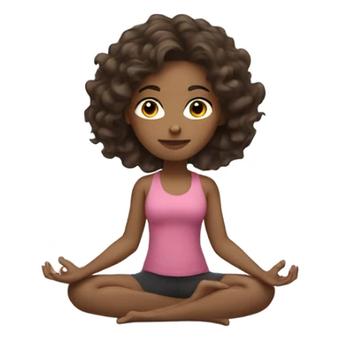 Brunette with wavy hair doing yoga  sticker