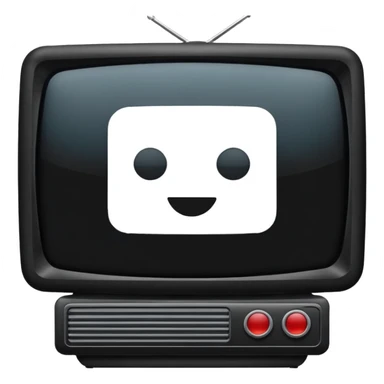 Television with movie on sticker