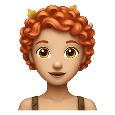 autumn fairy with copper red hair sticker