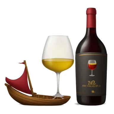 barco com pipa vinho sticker