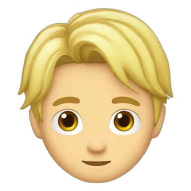 Sanji blond avec meche qui cache oeil droit et sourcils en vrille vers l'interieur du visage yeux bleux sticker