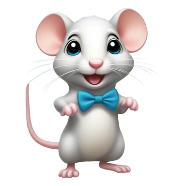 Cute dancing rat sticker