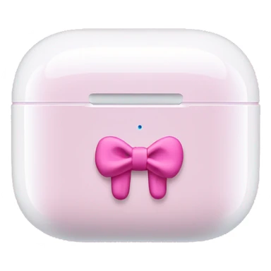 pink airpods max with bow sticker
