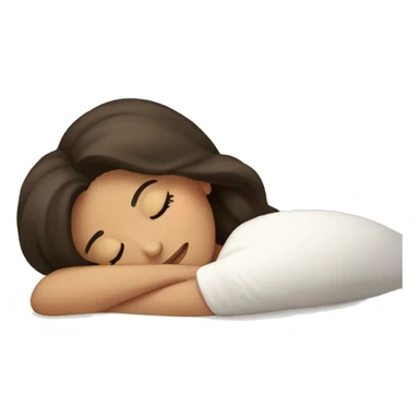 Brunette girl sleeping sticker