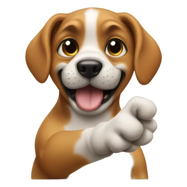 Dog flipping the finger sticker