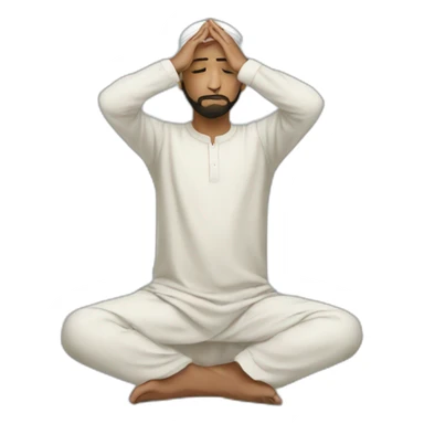 Muslim doing Sujood sticker