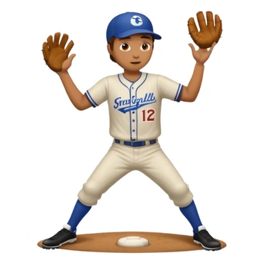 hacer el lanzamiento  de pelota jugador basebal sticker