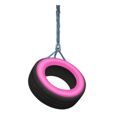 Pink tree tire swing  sticker