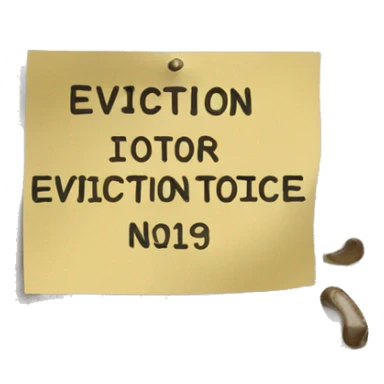 Eviction Notice on door sticker