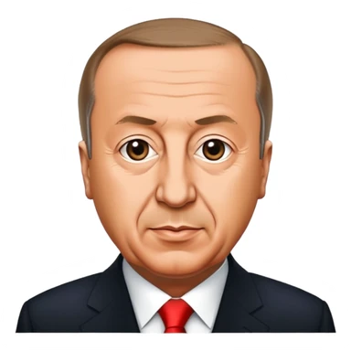 recep tayip erdoğan detaylı yüz hatları belirgin ve birazda bulanık sticker