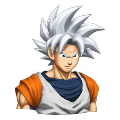 goku-sliver hair-sayan sticker