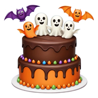 Halloween birthday cake sticker