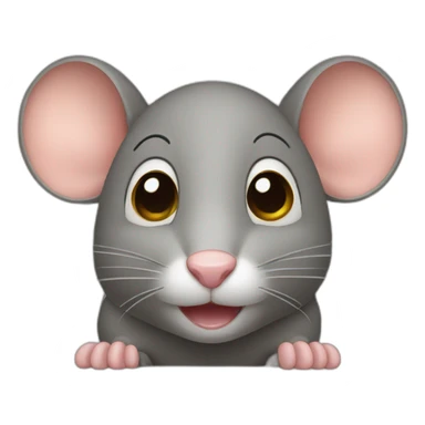 mouse with small nouse and eyes sticker