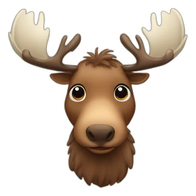 cute moose sticker